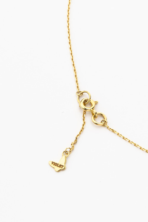 Колье из лимонного золота c бирюзой