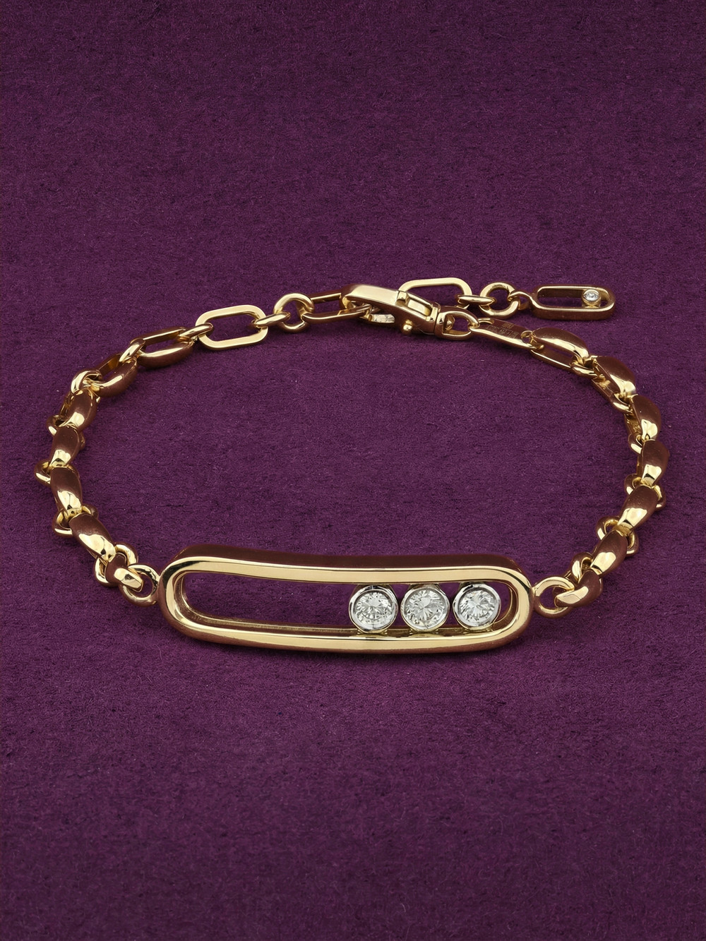 Браслет из лимонного золота c бриллиантами