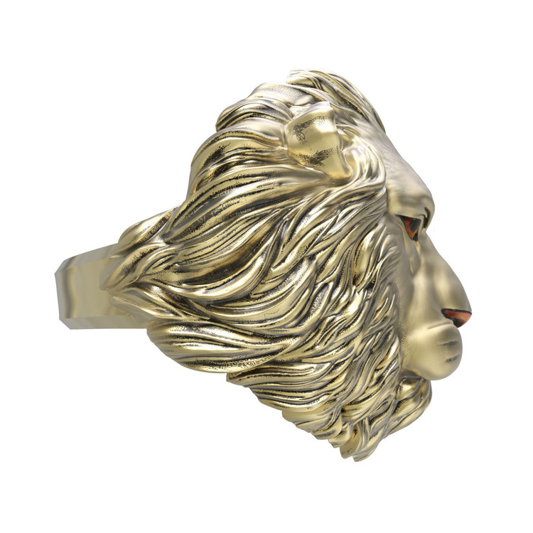 Кольцо из лимонного золота c эмалью