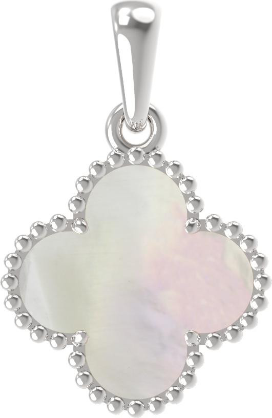 Подвеска из белого золота c перламутром