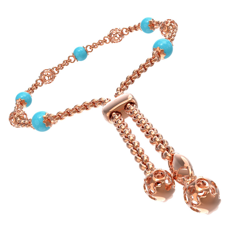 Браслет из золота c бирюзой