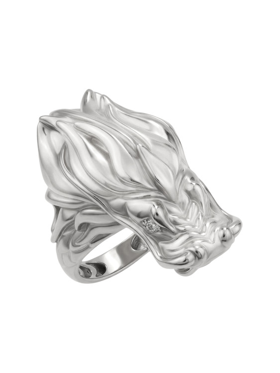 Кольцо из белого золота c бриллиантами