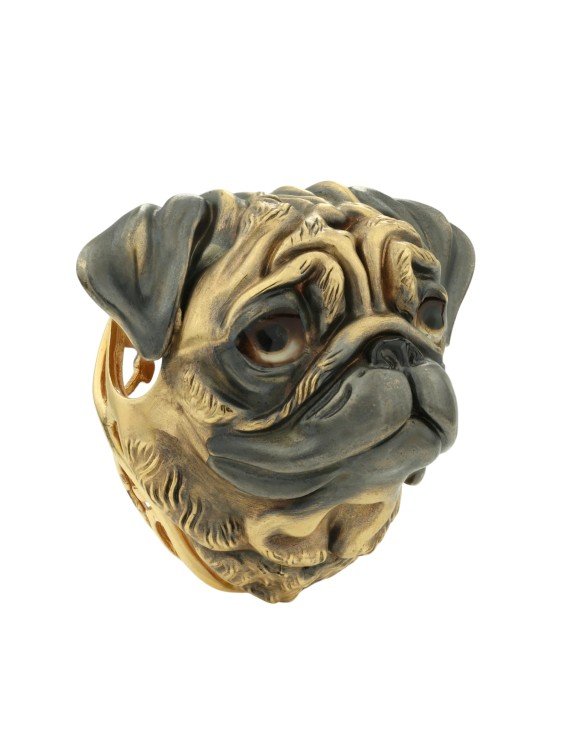 Подвеска из лимонного золота c эмаль