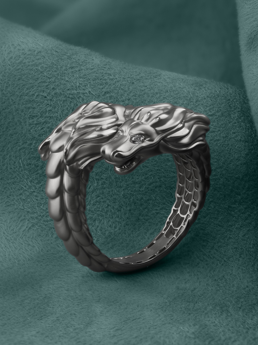 Кольцо из белого золота c бриллиантами