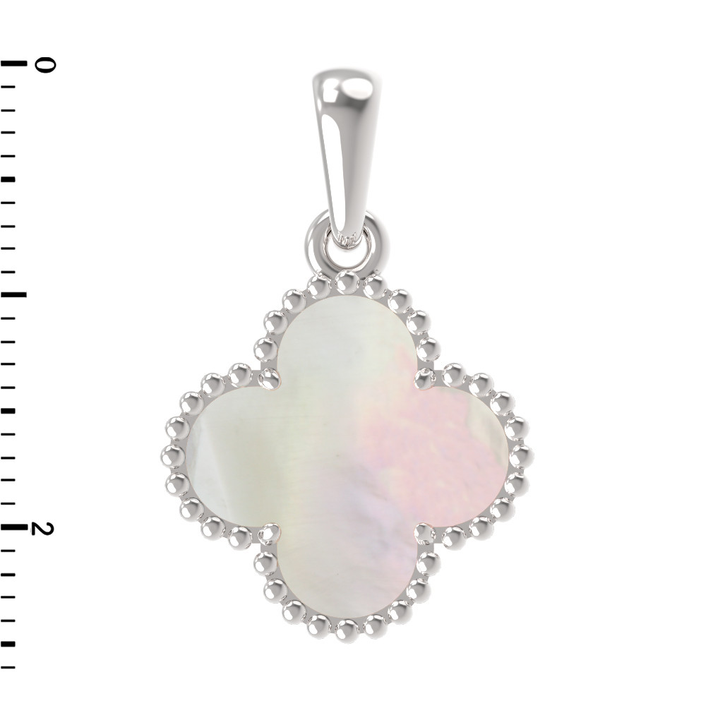 Подвеска из белого золота c перламутром