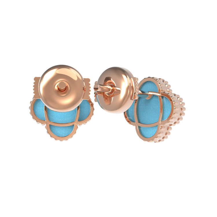 Серьги из золота c бирюзой