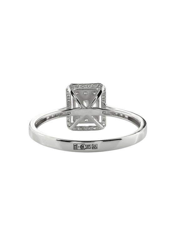 Кольцо из белого золота c бриллиантами