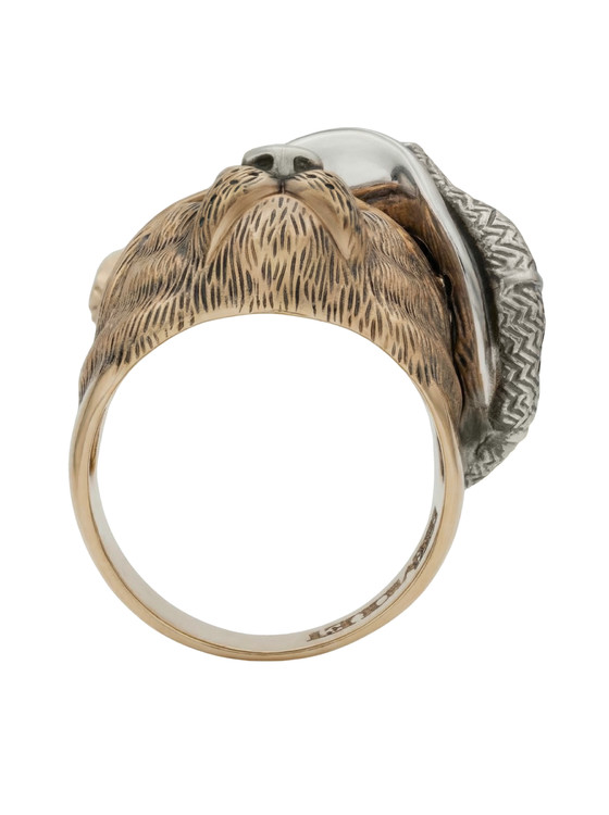 Кольцо из золота c эмаль