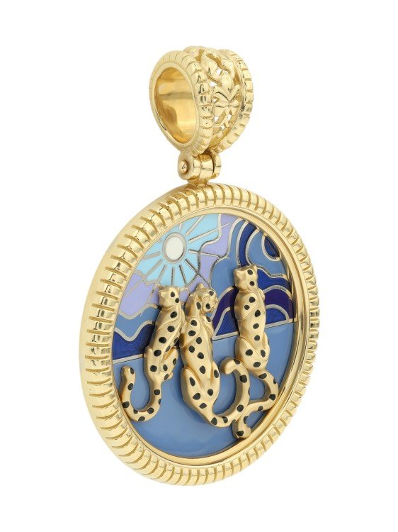 Подвеска из лимонного золота c эмаль