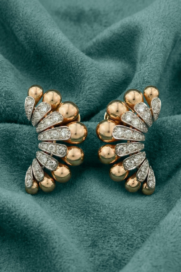 Серьги из золота c бриллиантами