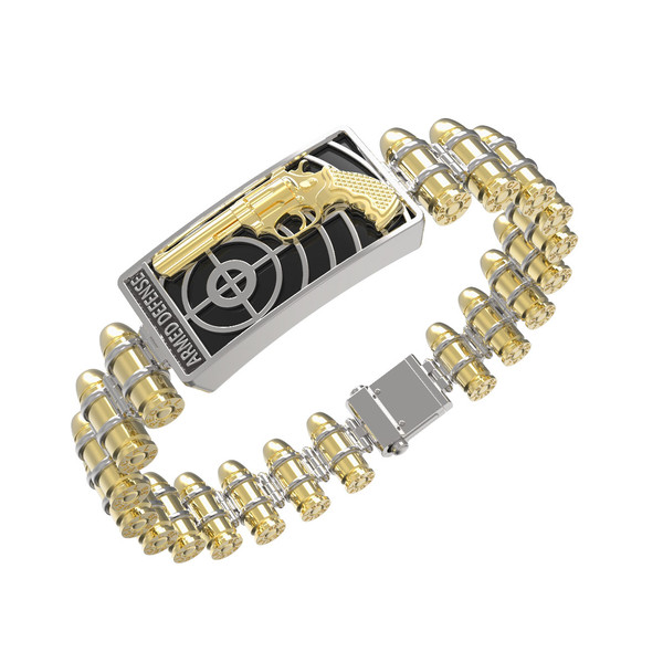 Браслет из лимонного золота c ониксом