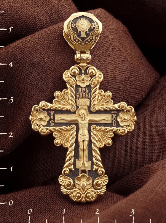 Крест из лимонного золота