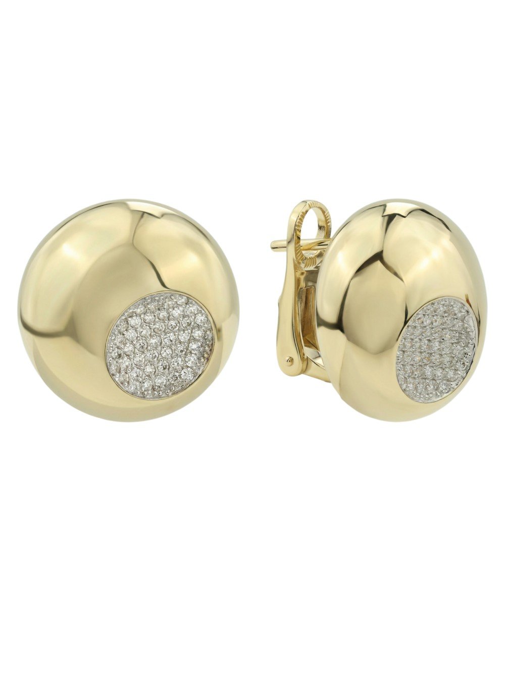 Серьги из лимонного золота c бриллиантами