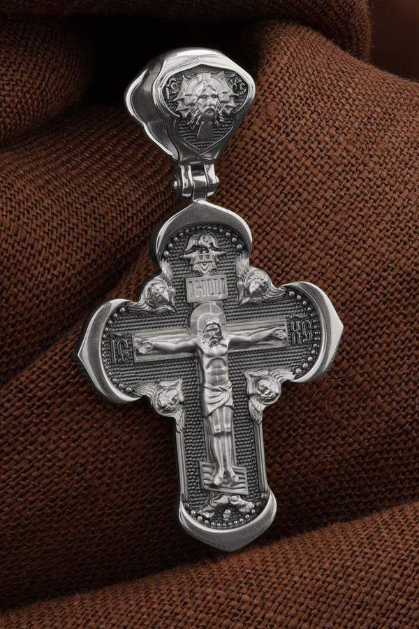 Крест из белого золота