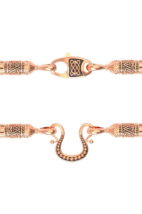 Шнурок кожаный из золота c кожаным шнурком