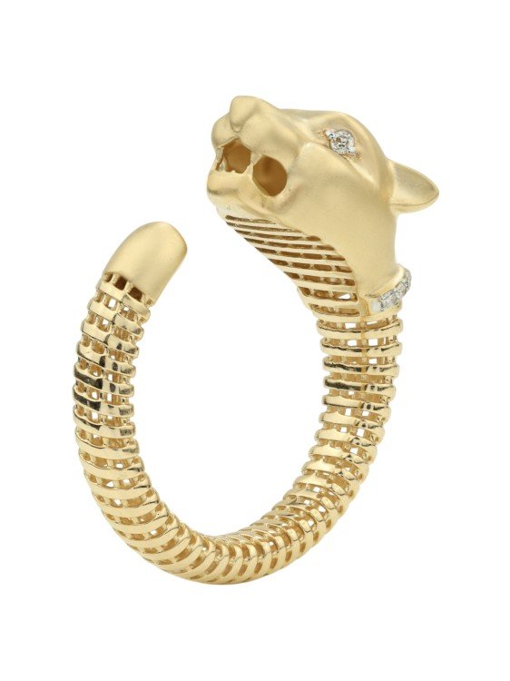 Кольцо из лимонного золота c бриллиантами