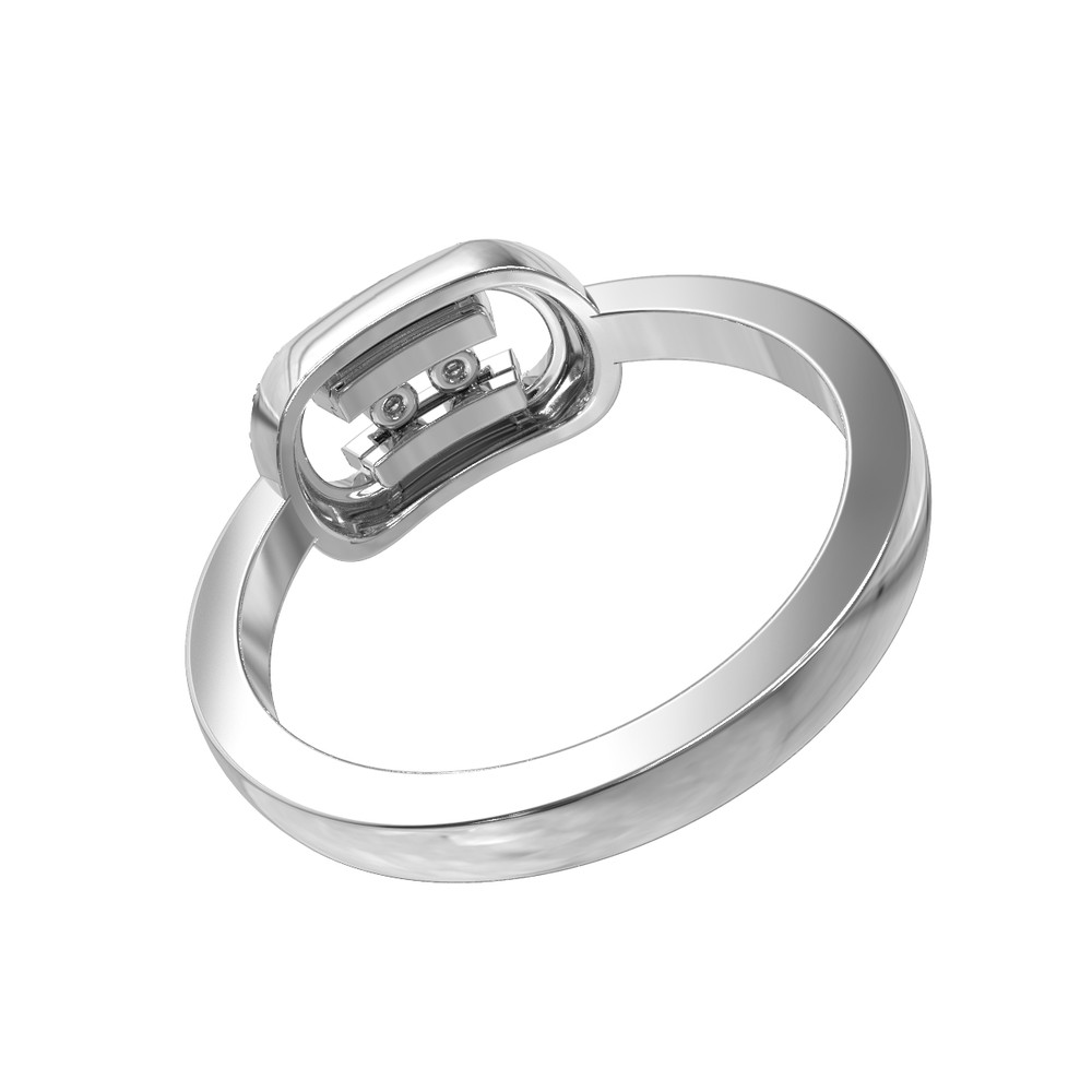 Кольцо из белого золота c бриллиантами