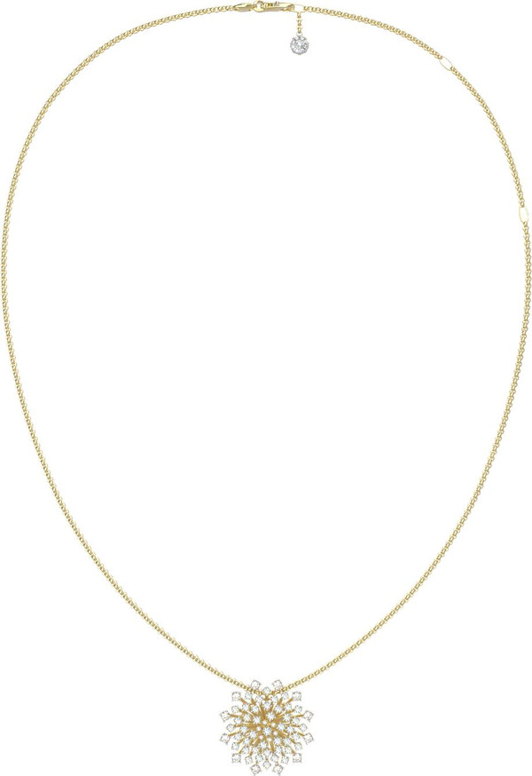 Колье из лимонного золота c бриллиантами