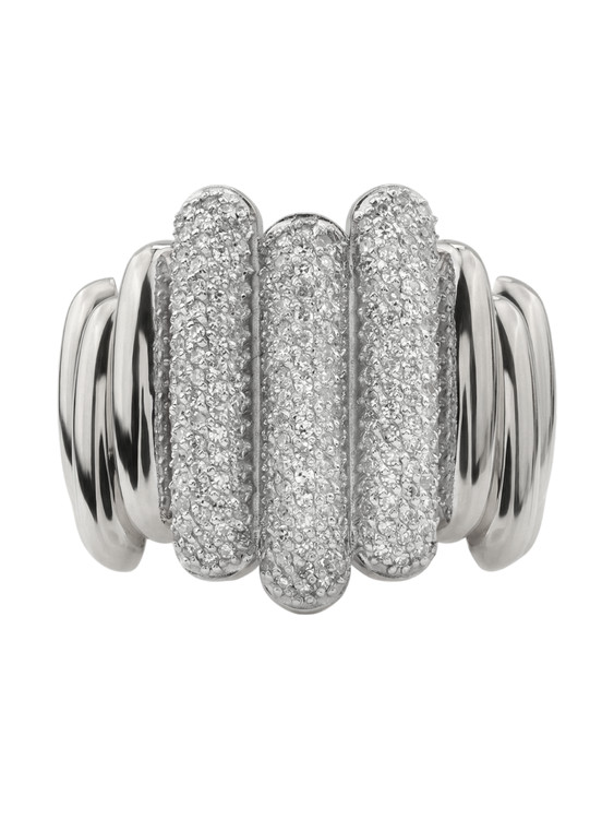 Кольцо из белого золота c бриллиантами