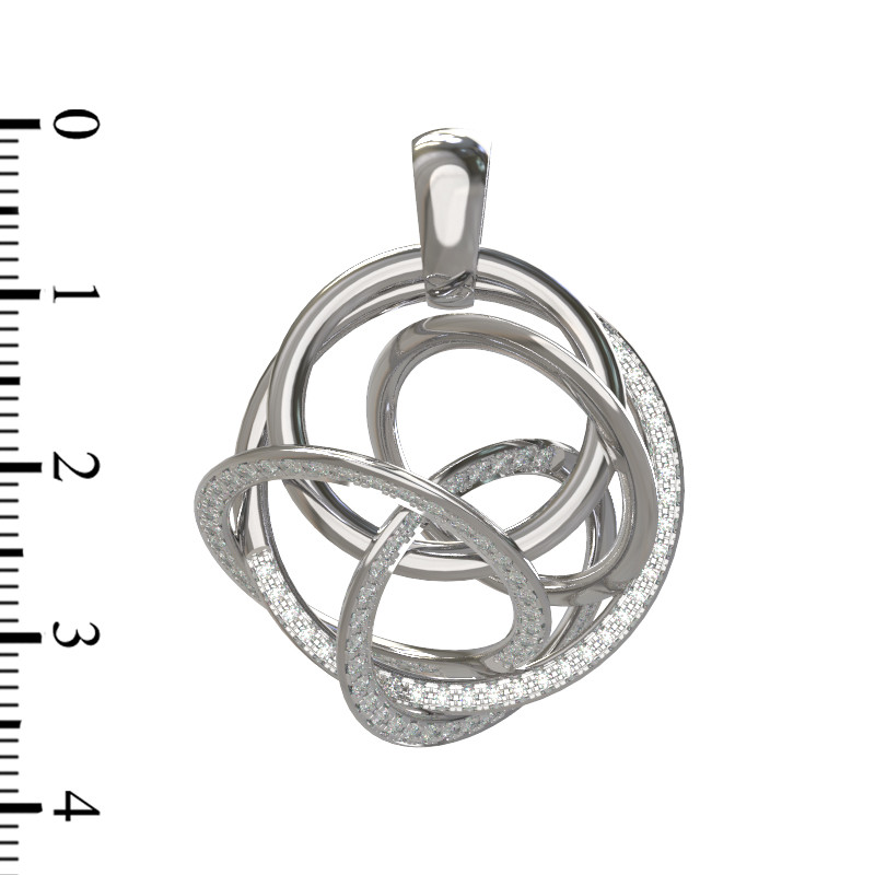 Подвеска из белого золота c бриллиантами