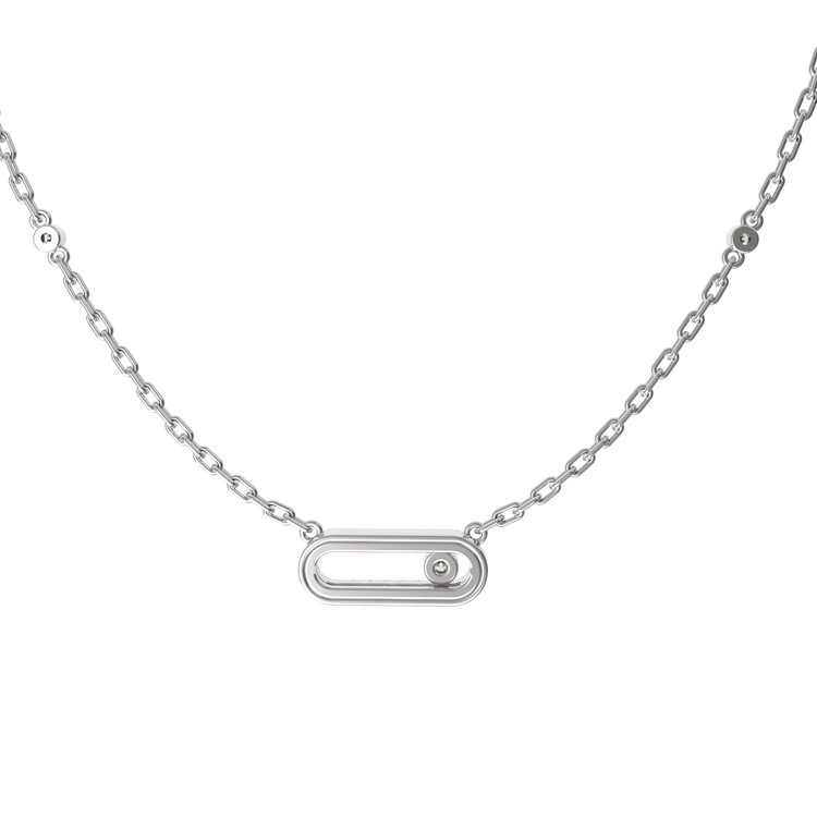 Колье из белого золота c бриллиантами