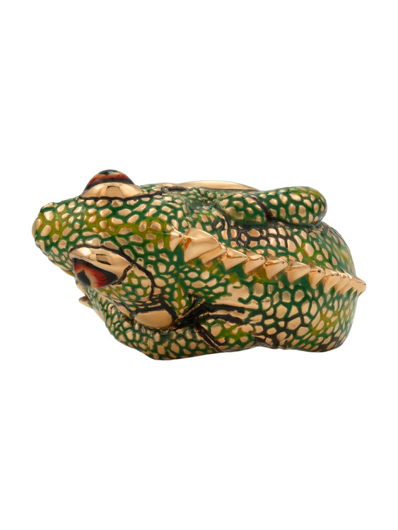 Кольцо из золота c эмалью и рубином