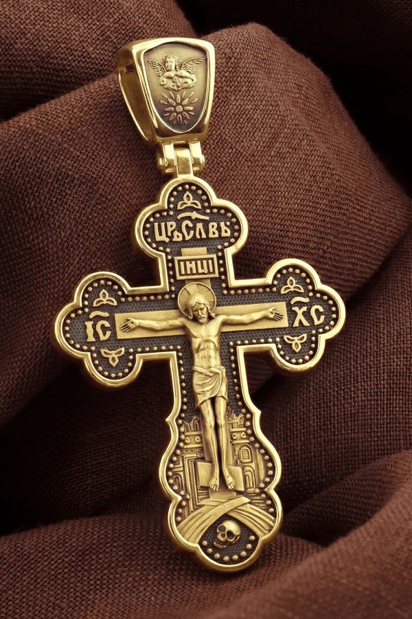 Крест из лимонного золота