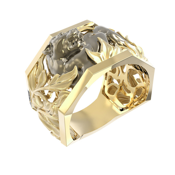 Кольцо из лимонного золота