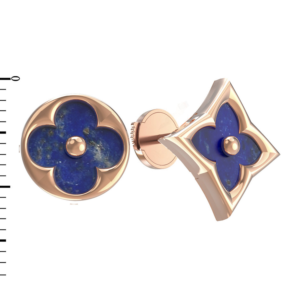 Серьги из золота c лазуритом