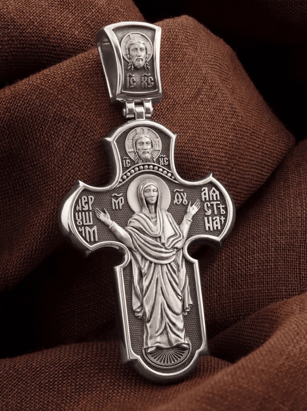 Крест из белого золота