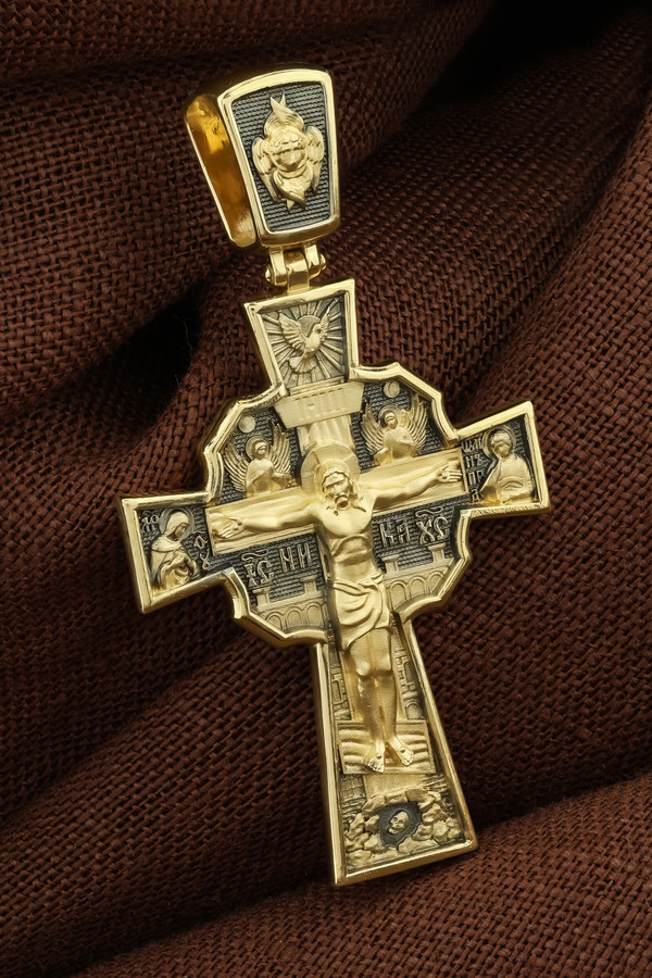 Крест из лимонного золота