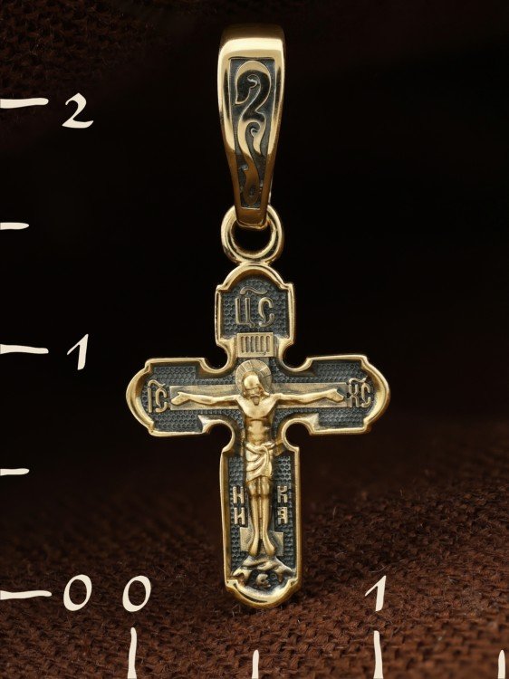 Крест из лимонного золота