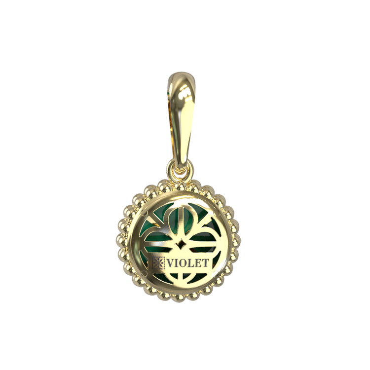 Подвеска из лимонного золота c малахитом