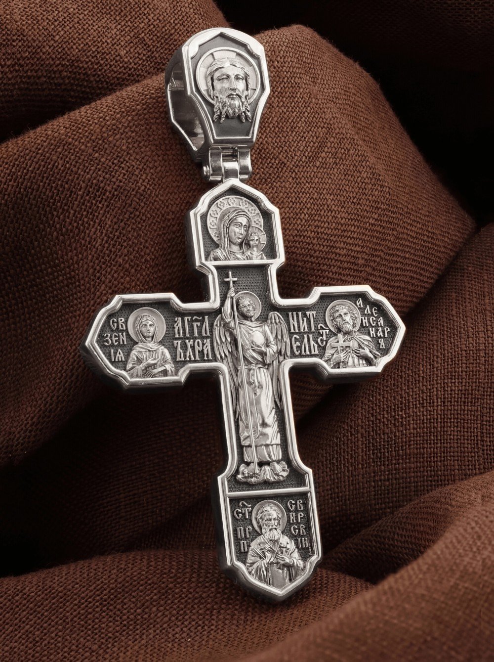 Крест из белого золота