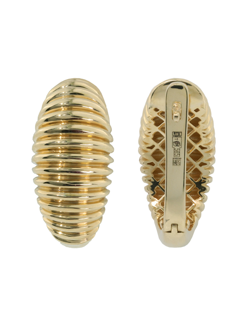 Серьги из лимонного золота