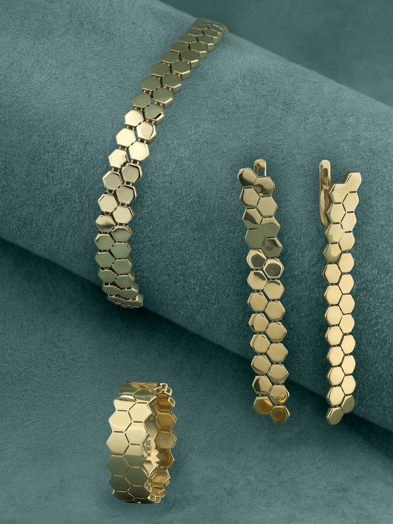 Серьги из лимонного золота