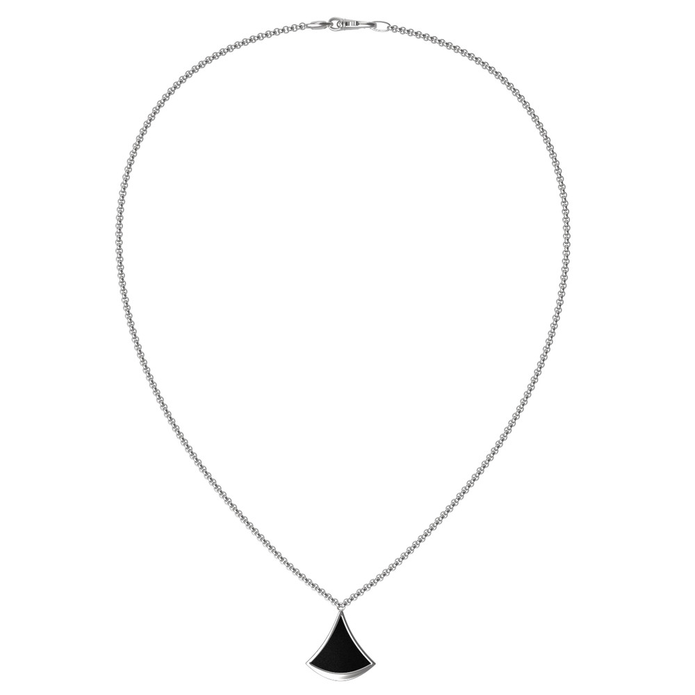 Колье из белого золота c ониксом