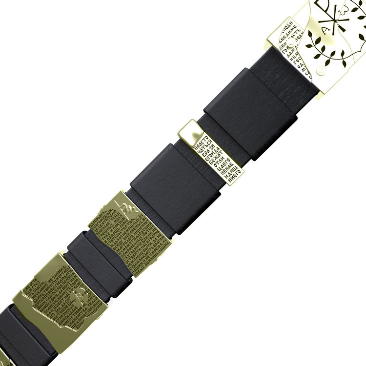 Браслет из зелёного золота c кожаным шнурком