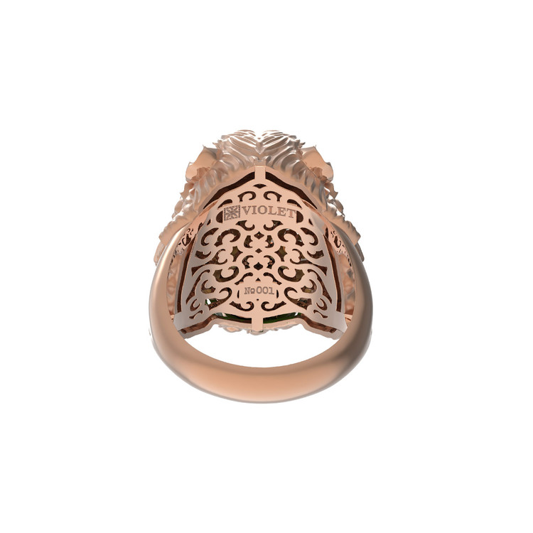 Кольцо из золота c эмаль