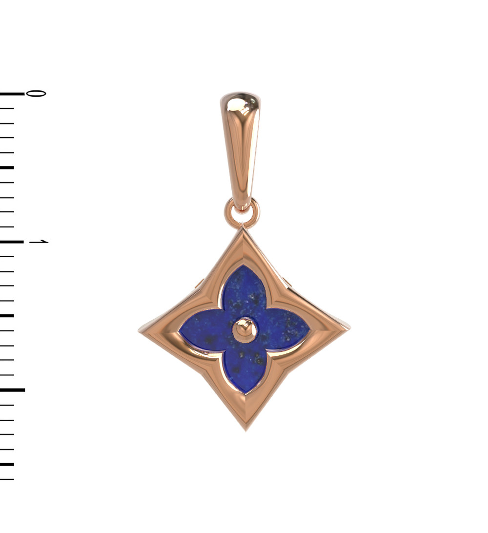 Подвеска из золота c лазуритом
