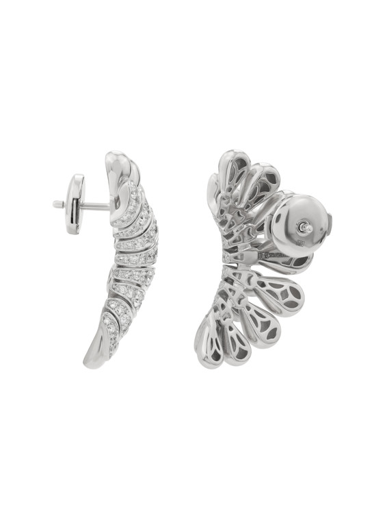 Серьги из белого золота c бриллиантами