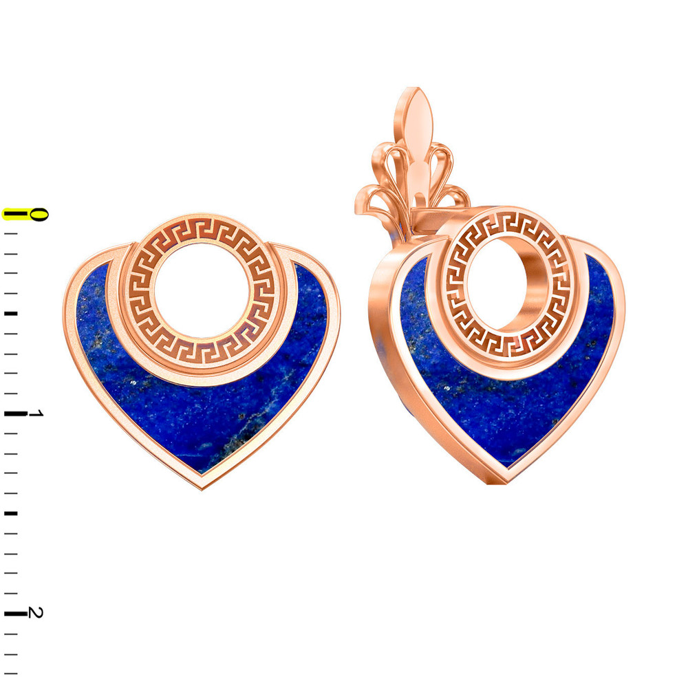 Серьги из золота c лазуритом