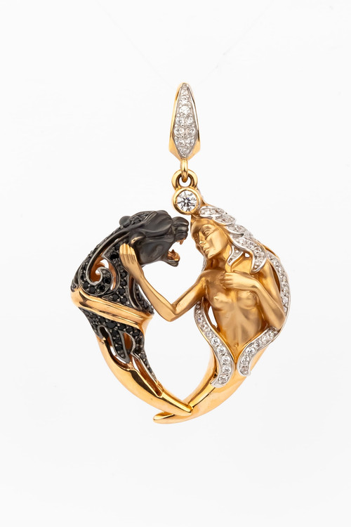 Подвеска из золота c фианитом