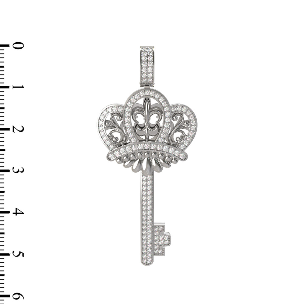 Подвеска из белого золота c бриллиантами