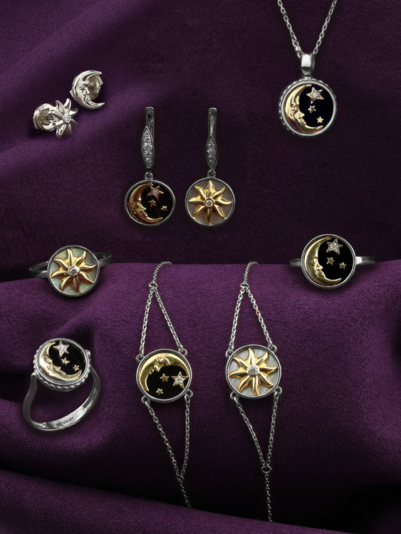 Серьги из белого золота c бриллиантами