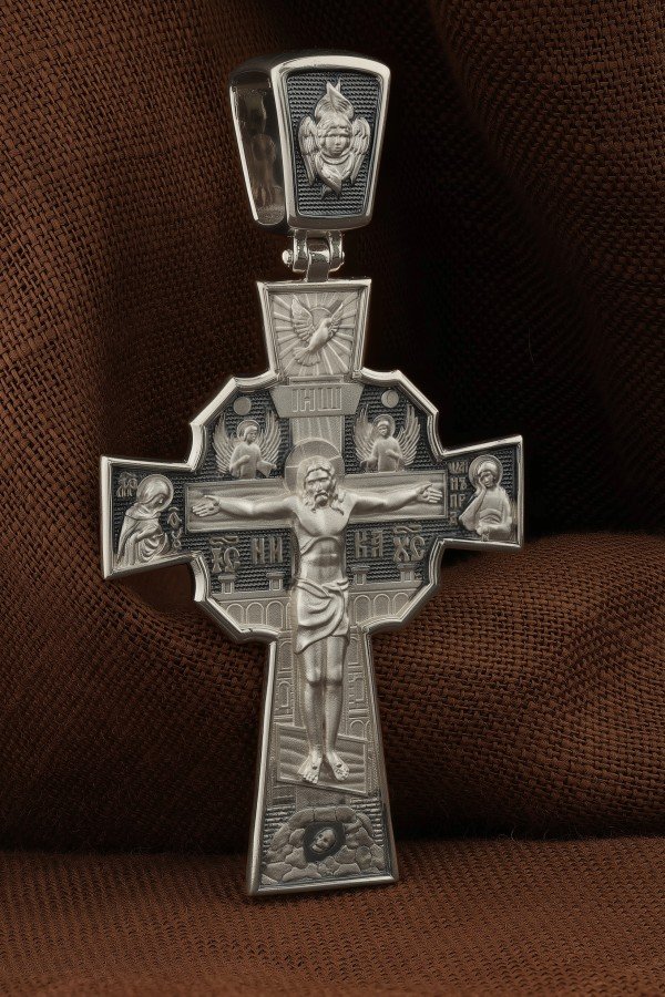 Крест из белого золота