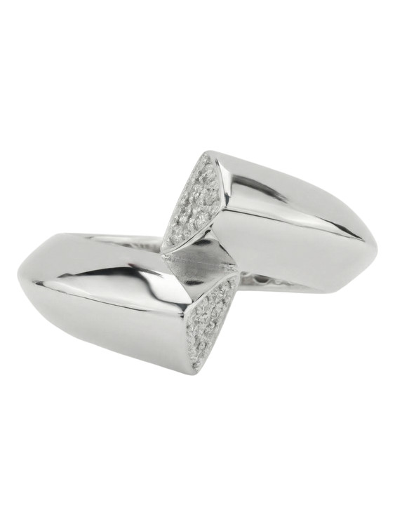 Кольцо из белого золота c бриллиантами