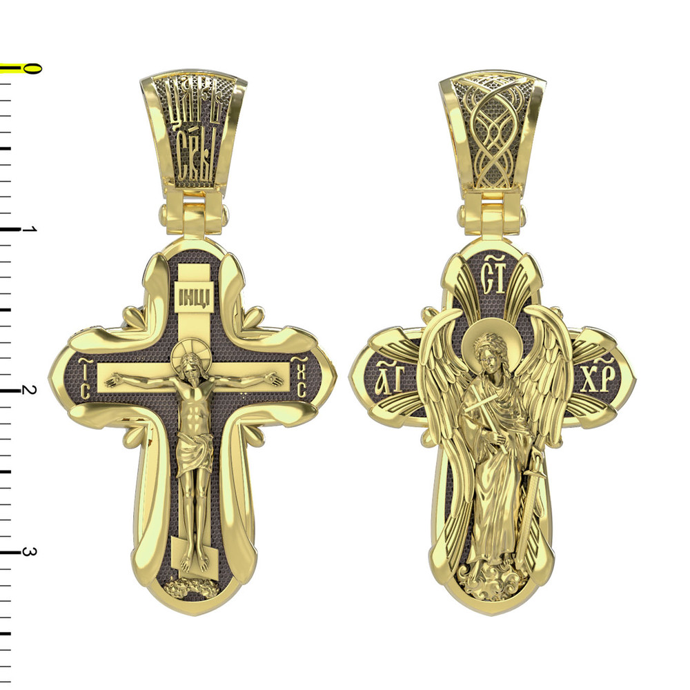 Крест из лимонного золота