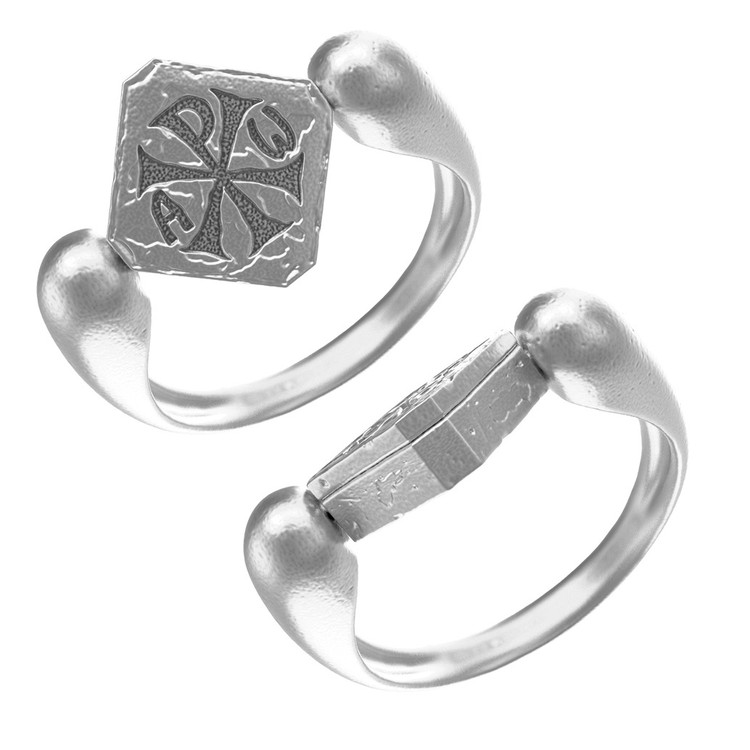 Кольцо из белого золота