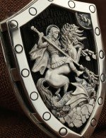 Образок из серебра 925 пробы c эбеновым деревом
